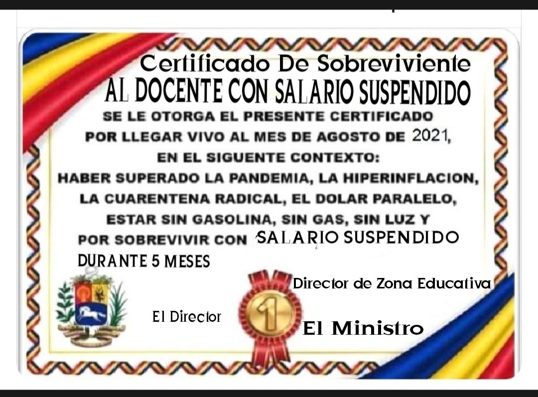 pablorangel_fvm's tweet photo. #Maestros de #Portuguesa #Miranda #Trujillo #Táchira #Cojedes #Anzoategui #Sucre denuncia que #MPPEViolaDerechosHumanos #MPPERobaSalarios @NicolasMaduro #ReintegreSalarios A MilDocentesSuspendidos hace 5Meses que no pueden comprar #CanastaAlimentaria para alimentar su flia #IVSS https://t.co/YKBMOqnOFe