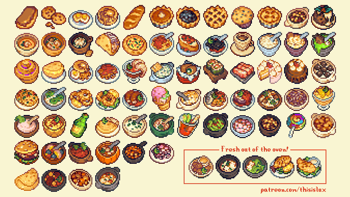 #VisibleWomen 

I'm Lux and I'm a professional pixel artist for games and other stuff! I make tutorials and articles about pixel art (and I'm also almost done with my stardew valley food mod!) 