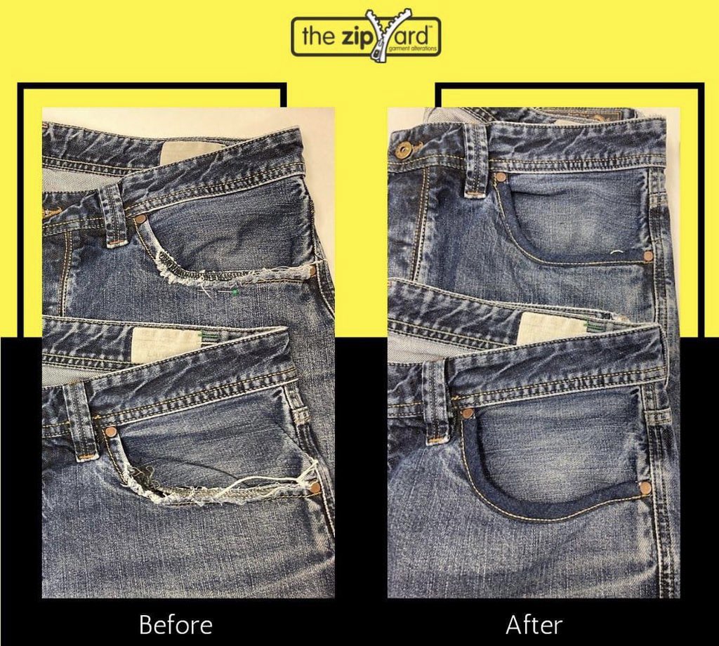 Don’t  throw your beloved jeans out just yet, bring them in to us! 👖 

📸 <a href="/ZipYardDublin2/">The ZipYard Dublin2</a> 
 
#jeansrepair #denim #pocketrepair #alterations #jeansalterations #thezipyard