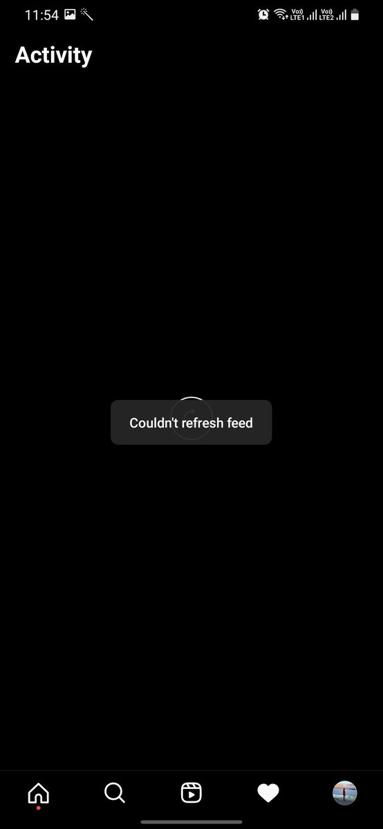 payalsasmal's tweet image. What happened with my @instagram account. It is showing &quot;couldn&apos;t refresh feed&quot; in activity tab since 2 days 😑.

Anyone is facing the same?

#Instagram #Bug #instabug