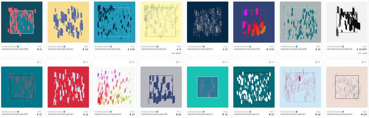 Bernardo (@bernardo_cafe) on Twitter photo This is the Libertad Parametrizada floor. Anyone listed at 10 ETH is at risk to lose these forever. Only 18 ETH left for sale
<a href="/zjorge/">Jorge Ledezma</a> This is the Libertad Parametrizada floor. Anyone listed at 10 ETH is at risk to lose these forever. Only 18 ETH left for sale
<a href="/zjorge/">Jorge Ledezma</a>