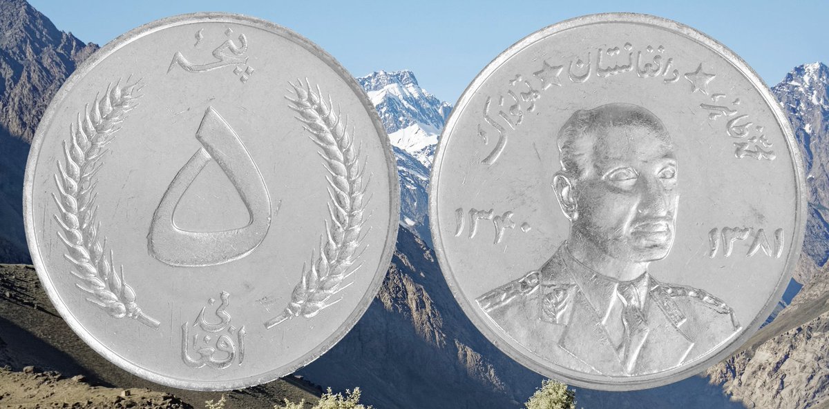 Afghanistan 5 Afghanis Coin Mohammed Zahir Shah, 1961, Mint Condition
Available here: loom.ly/c2yiDac
#Afghanistan #Coin #Numismatic #Asia #CollectibleCoin #MohammedZahirShah
