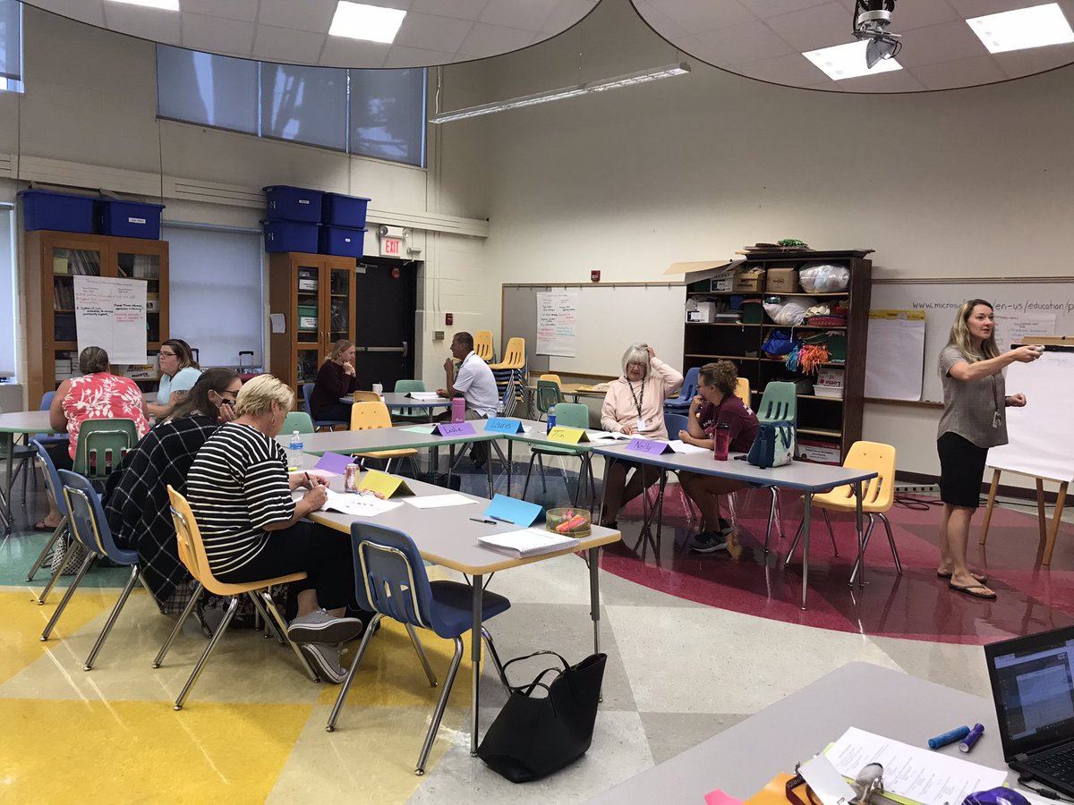 Dundee Elementary was a busy place getting ready for school to begin with our learning architects working on vertical alignment of our priority standards and TCI training!