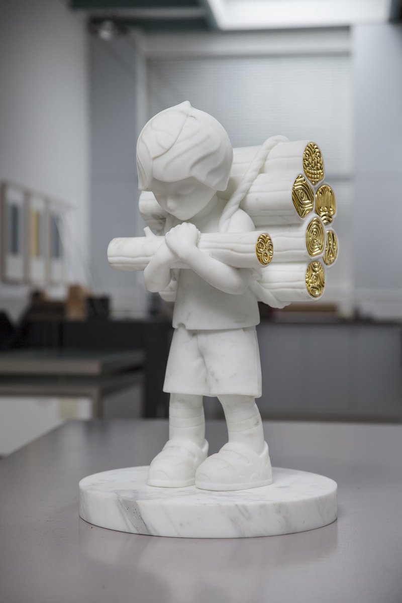 JamesJeanArt's tweet photo. Woodcutter in Marble. Coming soon @avant_arte https://t.co/5zzDrGZIU6