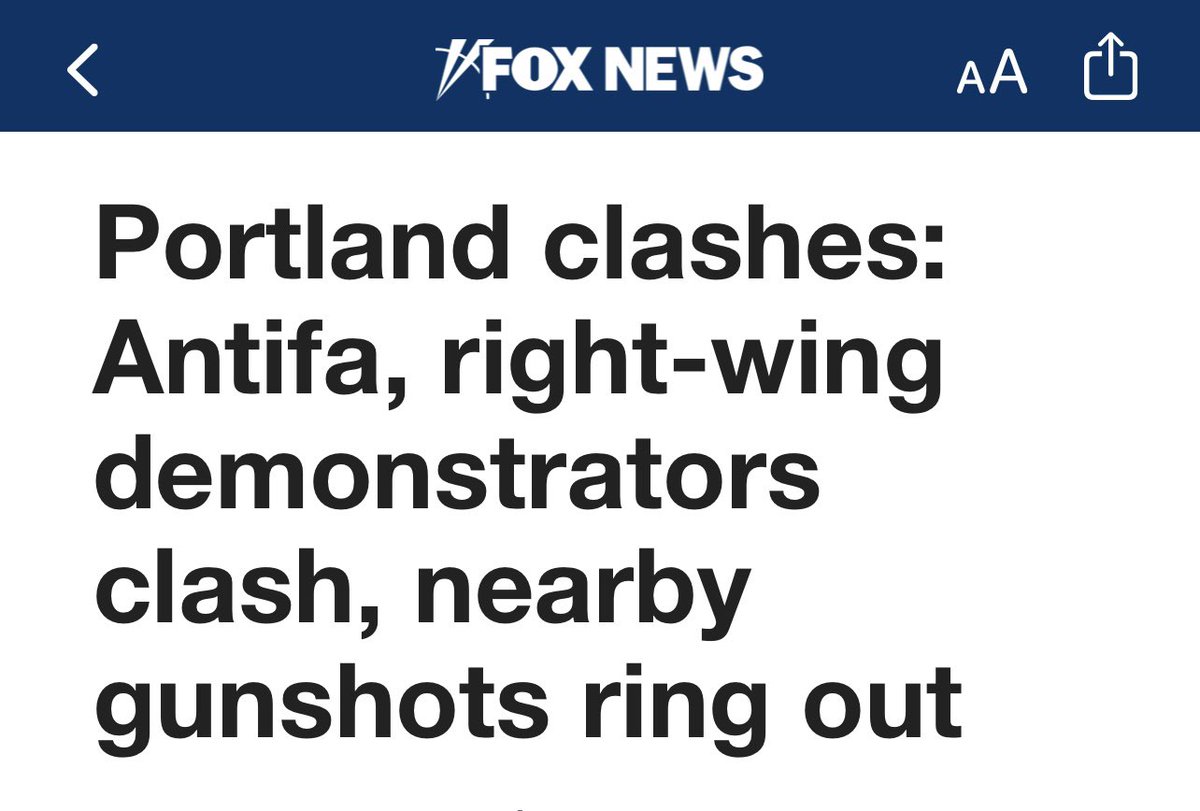 DataRulesMe's tweet image. ✨Great✨ example of reinforcing polarization from @EDeMarche; repeatedly calling the proud boys “right-wing” and referring to the left-wing as “Antifa.” The state of journalism disgusts me (on both sides so don’t even try that) #PortlandProtests @foxnews; do better
