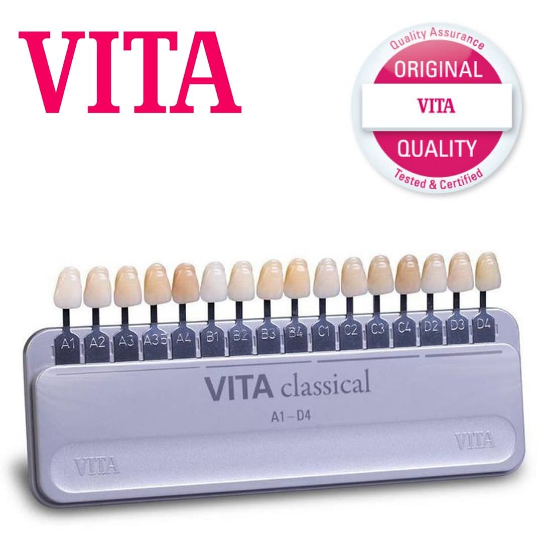 tedea07's tweet image. 🔴Guía VITA clásica original  A1 – D4 permite la determinación segura del color dental.

Clasificación:

A1 - A4 (rojizo-marronáceo)
B1 - B4 (rojizo-amarillento)
C1 - C4 (grisáceo)
D2 - D4 (rojizo-gris )
#Vita #dental #odonto #LunesDeGanarSeguidores #dental #dientes #cenatede