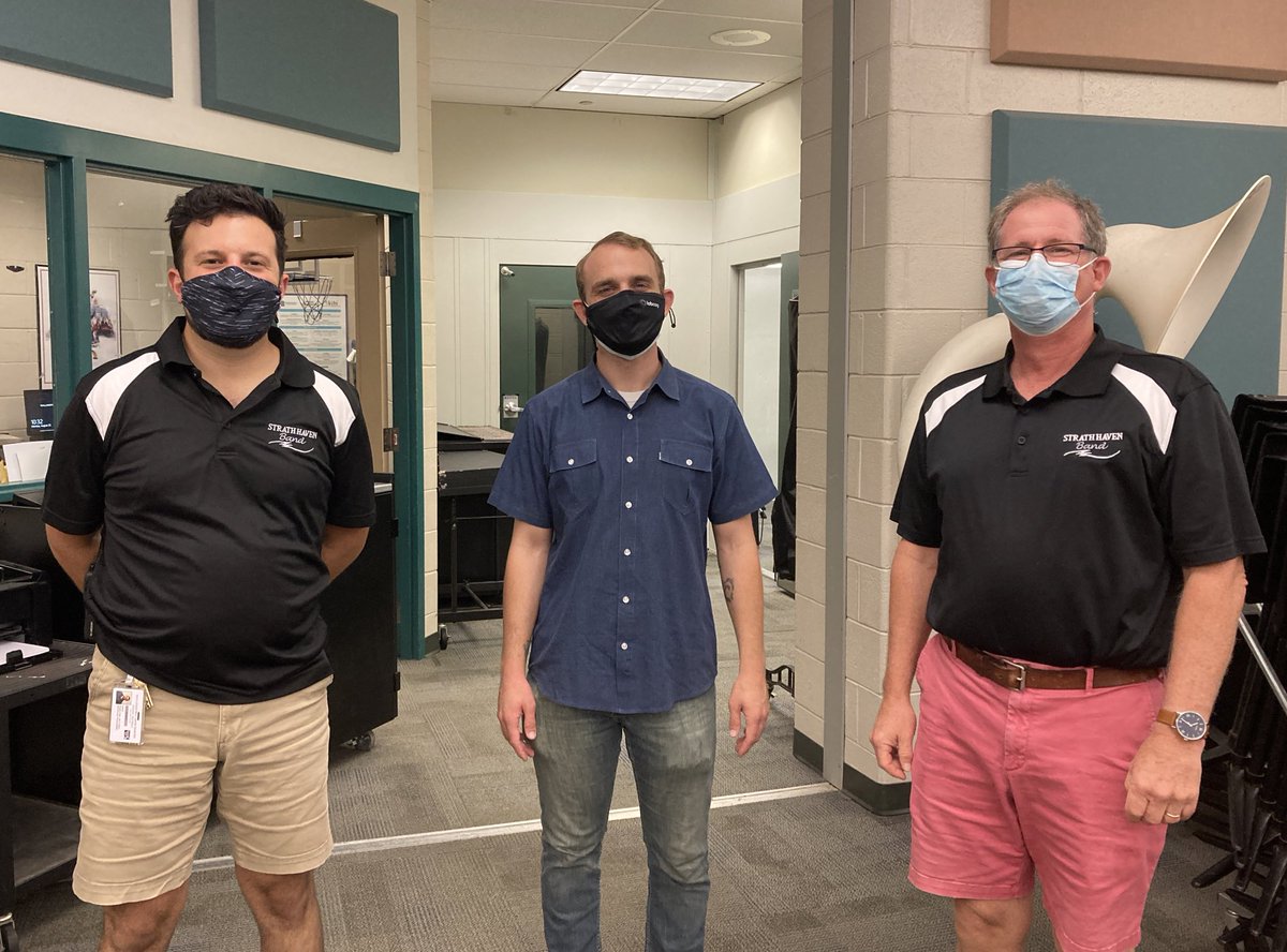 First day of <a href="/Strath_Haven_HS/">Strath Haven High School</a> Band Camp kicked off today w/leadership meetings, drum line re-auditions, &amp; uniform fittings &amp; distribution. It is awesome to see everyone again! Thanks to the parent volunteers who helped everything run smoothly! Full band camp starts next Monday!