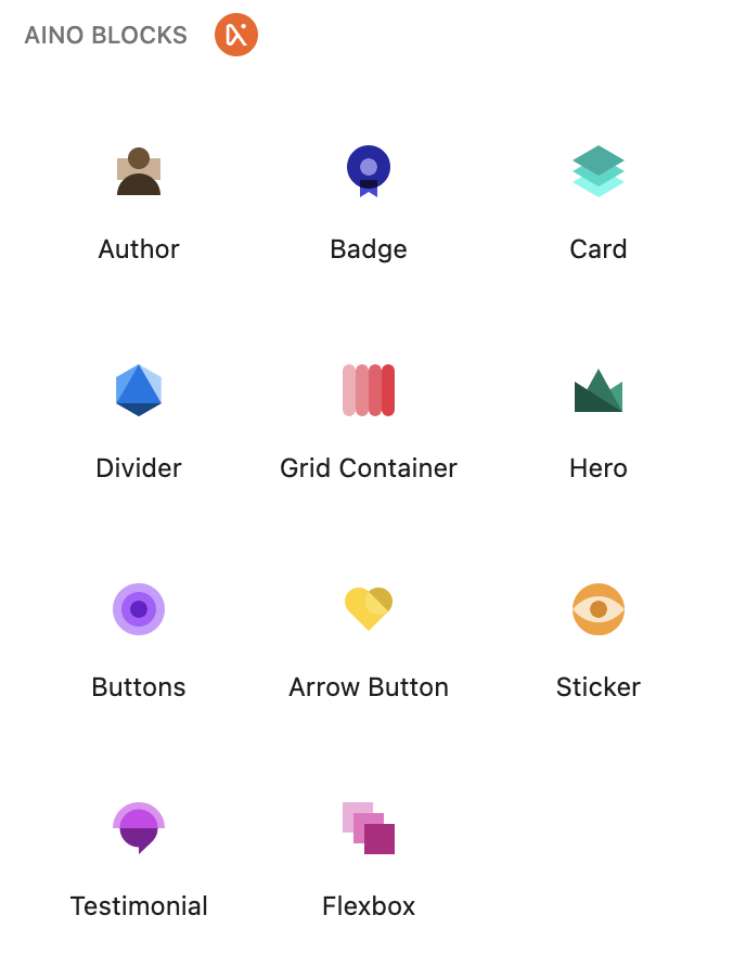 ellenbauer's tweet photo. I'm so happy with our new set of icons for @ainodesign π Thanks for the design update @manuelesposito #Aino #EditorBlocks #BlocksUpdate #AinoBlocksCollection #WordPress #BlockEditor #Gutenberg https://t.co/lrt1NoSawg