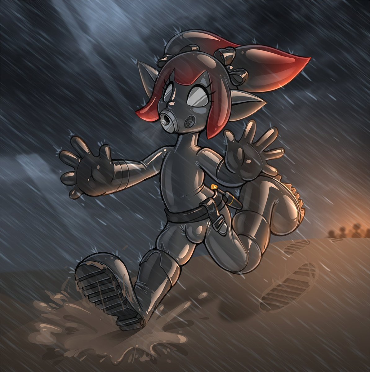 Rubber drone TF on the run