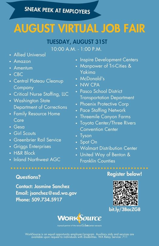 B_F_WDC's tweet photo. Looking for your next career opportunity? Scan the QR code or click the link - https://t.co/mZjfn5u0ee  to register and meet these employers! https://t.co/Hjflt8Hxnk