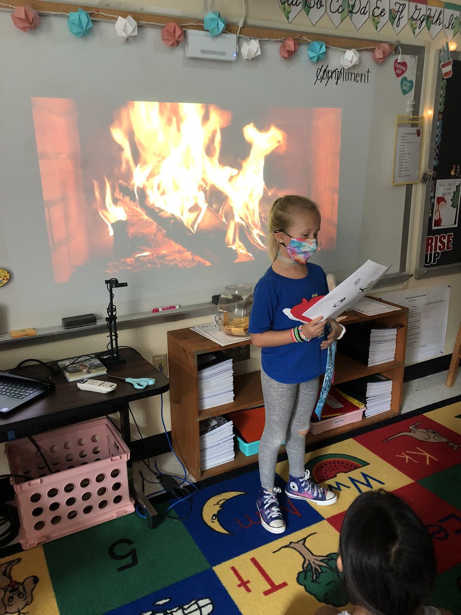 What better way to start a Monday than enjoying campfire stories?! We had so much fun with this writing! It was so fun to see the students’ excitement while sitting around our virtual campfire and sharing their stories! ✏️🏕🔥 <a href="/ShakeragShark/">Shakerag Elementary School</a>