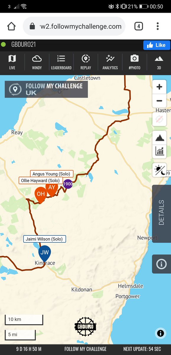 gigglesther's tweet image. How am I supposed to got to sleep if Ollie Hayward is this close to Angus Young in the final stage of the #GBDURO21? If Ollie could take a stage win that would be a bit epic! #dotwatcher