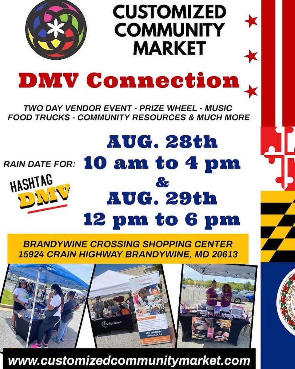 #NETWORKING : AUGUST 28TH @customizedcomarket Join us at the end of August for two days of connecting!!
.
.
#twodayevent #dmvconnect
#customizedcommunitymarket #connectwithus #shopwithus #vendwithus #communitymarket #dmv #dmvvendor #vendorswanted #communitysupport #dmvfoodvendors