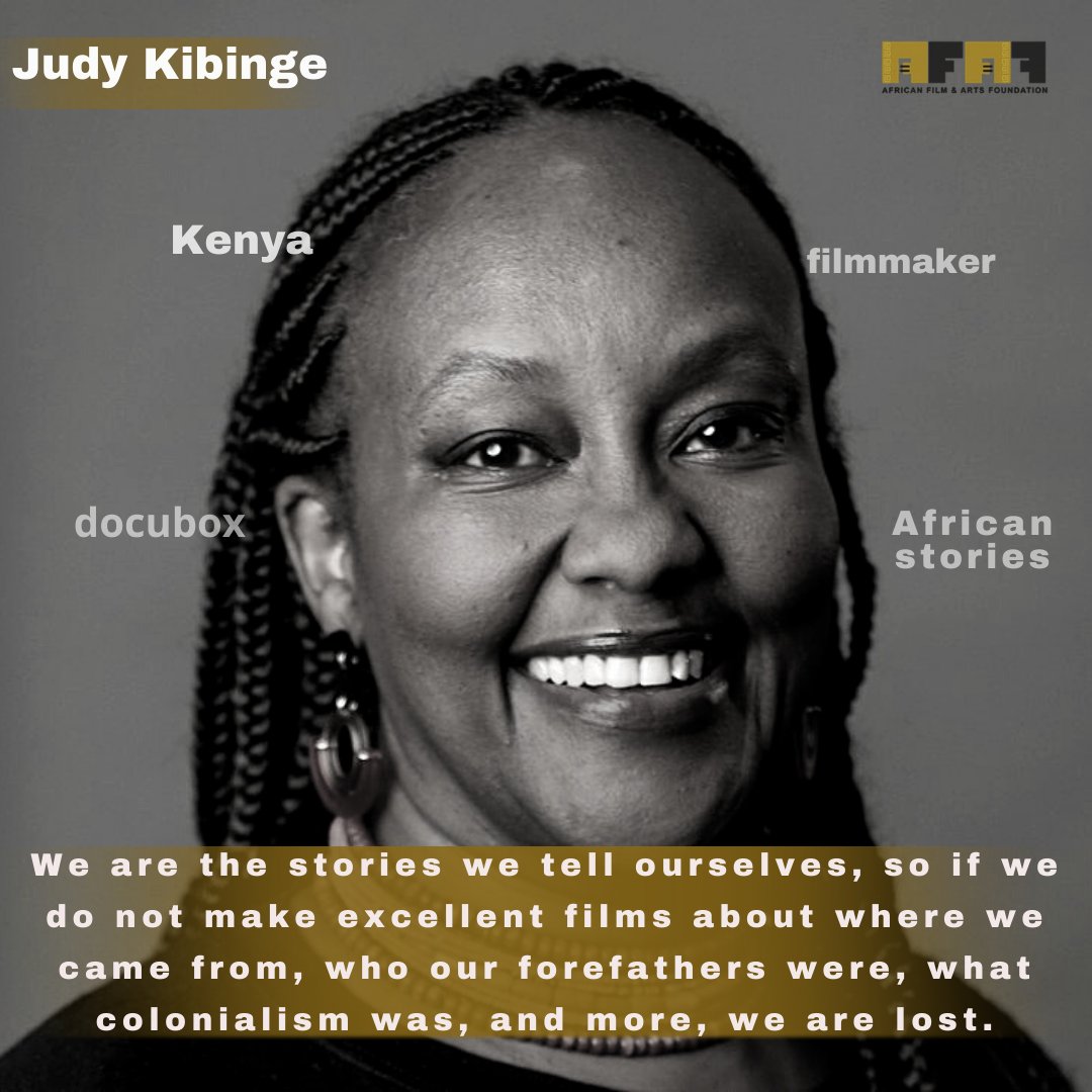 AfricanfilmArts's tweet image. Words from the wise as we enter the week. From Kenyan filmmaker and founder of @mydocubox, Judy Kibinge.

#CinemafortheCulture #AfricanFilmArts #docubox #africancinema #womeninfilm
