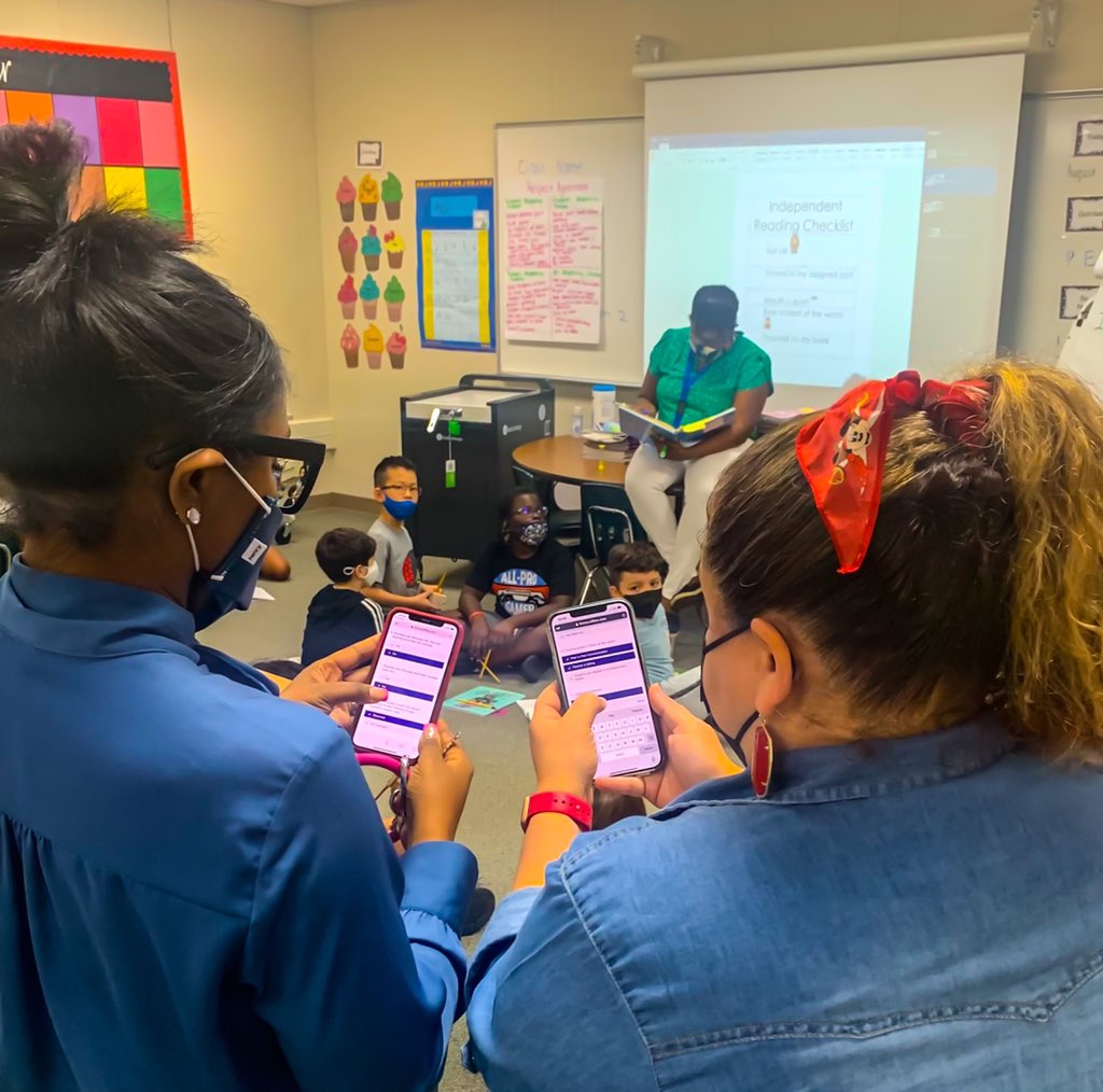 BJE_Wolverines's tweet photo. MrsBennett & MrsCharles calibrate on their observations during campus Instructional Expectation walks. #JordanWorld #ThrillsandSkills https://t.co/iTOgyfeOP3
