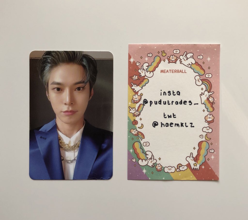 🌷wtt/wts nct2020 doyoung resonance pt.1🌷

*has a weird air bubble flaw. dm for pictures and video!*

↳trade for any wl
no nct hf pola or access/id cards
no a.c.e siren:dawn pola
no tbz chase ticket/lenti

OR
€8
ww stamped +€2

💌location:ireland
ww✅

insta @/pudtrades_