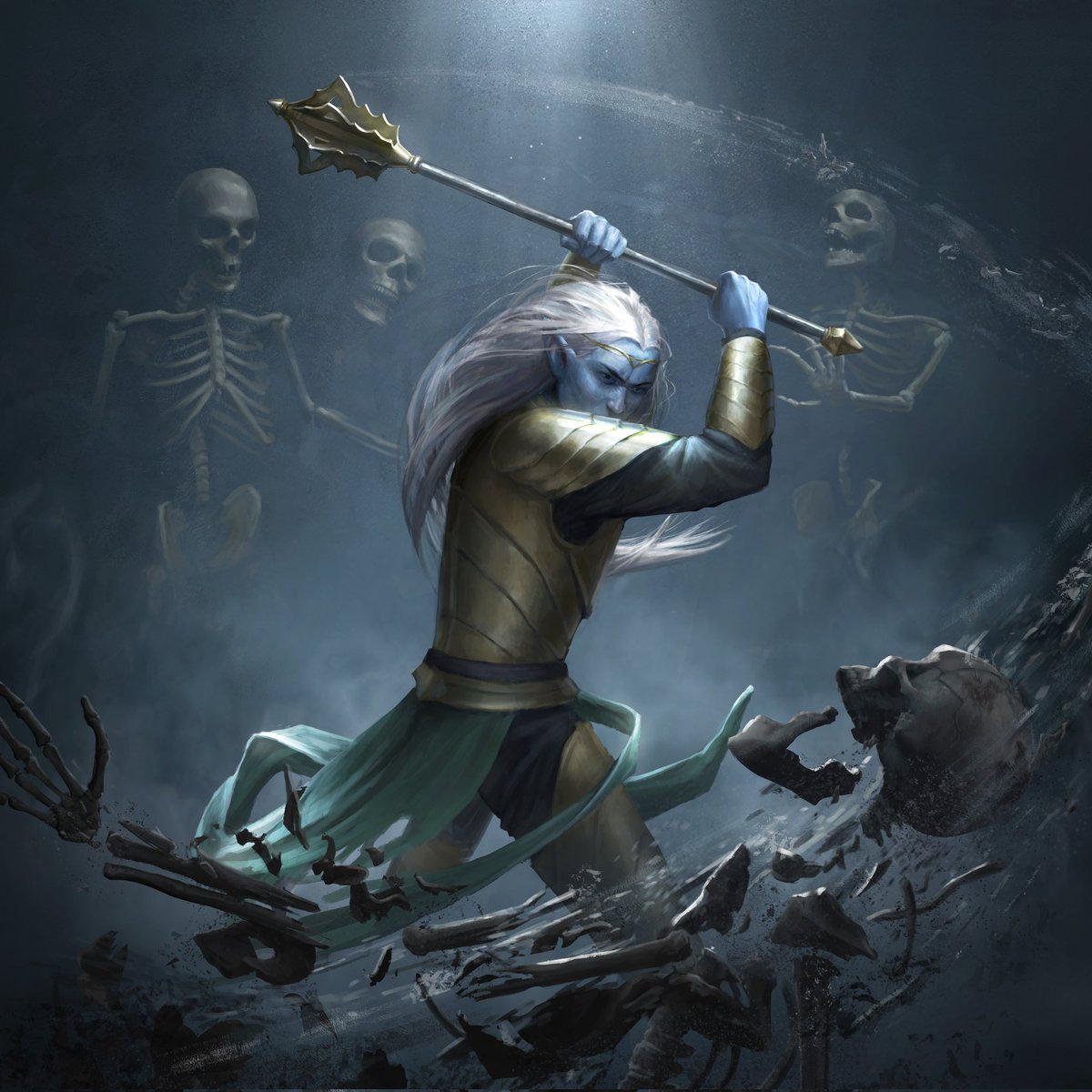 Crippling Blow! A brutal attack that weakens your enemy while getting their attention.

By @PaulinaOpak 

#boardgames #Illustrations #fantasyart