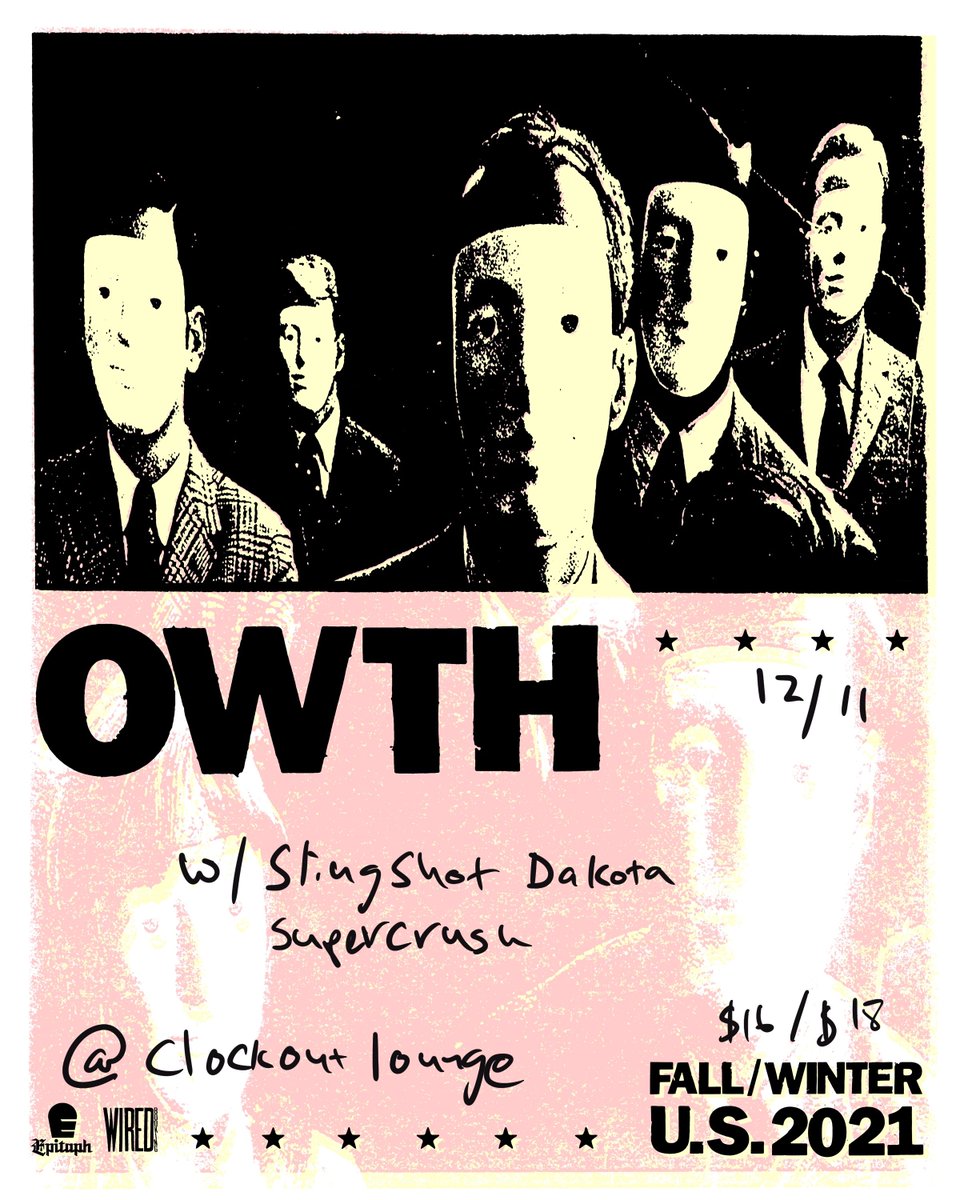 SoundGig Presents (@soundgigseattle) on Twitter photo ICYMI! Off With Their Heads w/ Slingshot Dakota & Supercrush at @ClockOutLounge 12/11
Tix on sale now —- > buff.ly/3xXUIJf
@dasowth.sigh <a href="/slingshotdakota/">Slingshot Dakota</a> @supercrushofficial
#poppunk #punk #DIY #seattle ICYMI! Off With Their Heads w/ Slingshot Dakota & Supercrush at @ClockOutLounge 12/11
Tix on sale now —- > buff.ly/3xXUIJf
@dasowth.sigh <a href="/slingshotdakota/">Slingshot Dakota</a> @supercrushofficial
#poppunk #punk #DIY #seattle