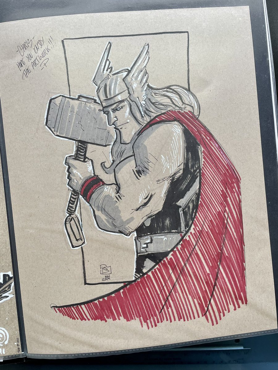 I was cleaning out some files and organizing over the weekend and found this original 2009 Thor piece from @PatrickBallest. It still rocks! Huge thanks to a mutual friend for introducing us. https://t.co/uFctnK7Wlt