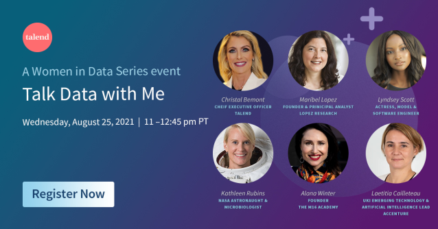 Sales20Leader's tweet photo. “Talk Data with Me” is the 1st in @Talend's #WomeninData series. Join them for 3 hrs of high-impact content around empowering standards within the #data world. W/ @christalbemont @laurenv @MaribelLopez @Lyndsey360 @Astro_Kate7 @LCailleteau @StilettoSpy https://t.co/ZSQsAYYGFB https://t.co/qGlCbfAUiE