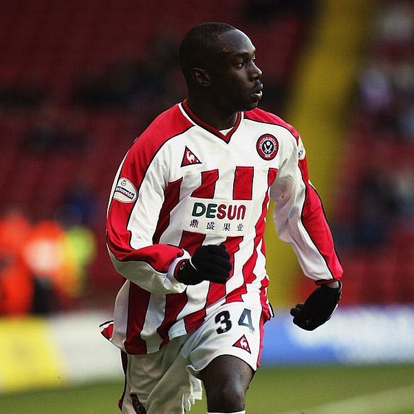 RandomEFLers's tweet photo. Steve Kabba - he was born at palace, but he was made at the Blades. Steve Kabba wasn’t a man, he was THE MAN. A true nostalgic hero is Steve, he even helped the blades get promotion to the premier league. What a bloke. https://t.co/FVfLVm7NZm