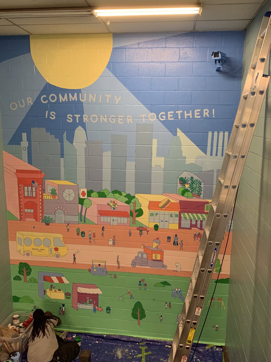 PlaceTos's tweet photo. Principal Walker and her team are preparing the building and themselves to receive students! #StrongerTogether #CLNLive5@MPEMS220 https://t.co/it7I9a3LXb