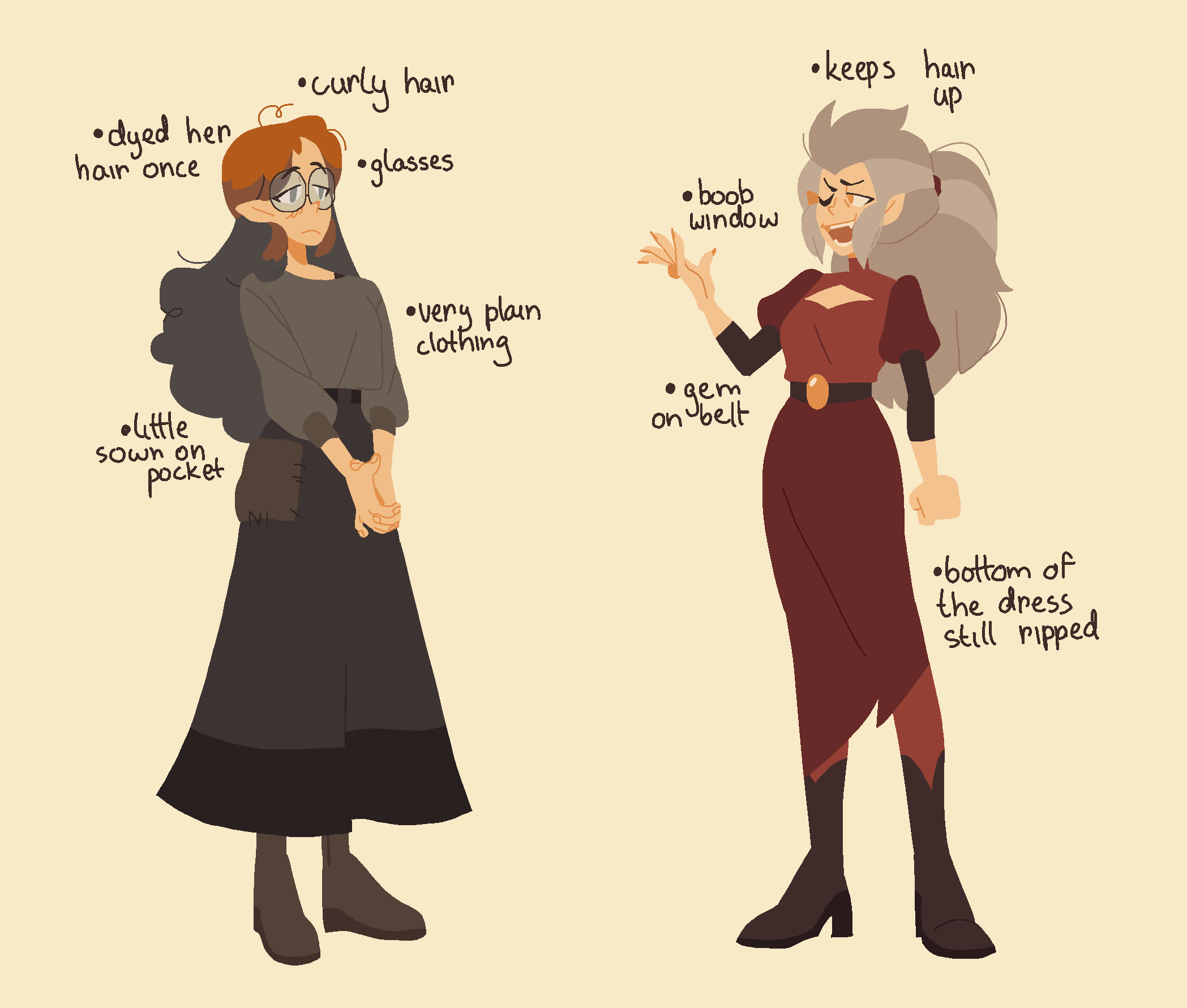 Tried making designs for Eda and Lilith's parents, their names are