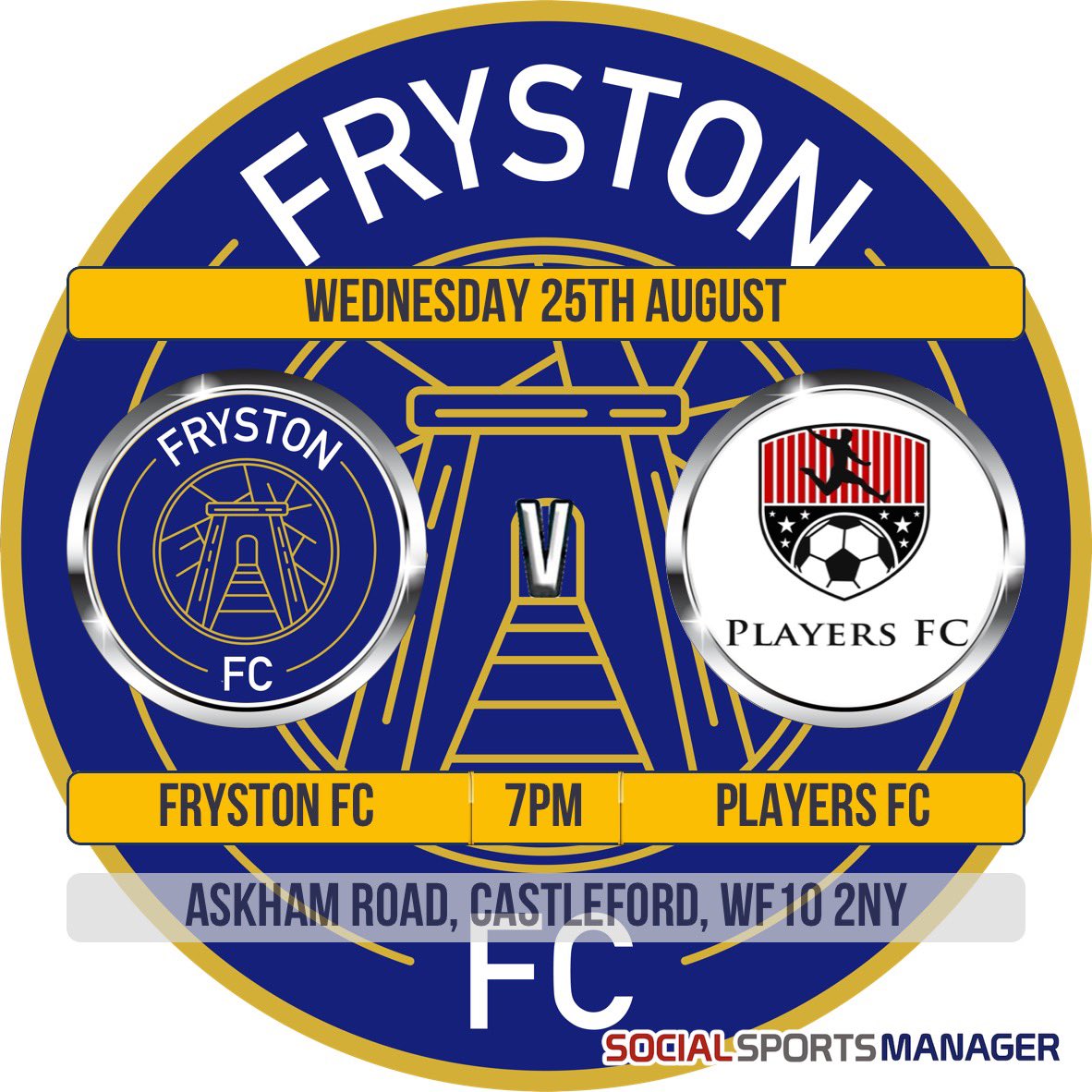 Pre season fixture!

🆚 Players FC
🏟 Askham Road, Castleford, WF10 2NY
⏰ 7pm kick off 

If you have nothing on come down and support the boys!

#UTF🔵🟡🐸🐸