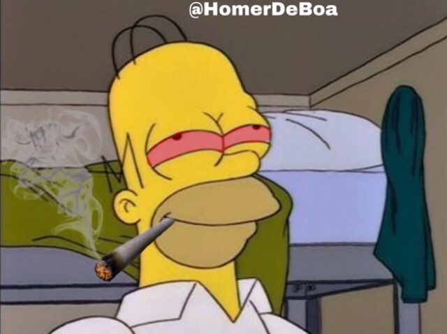 DeBoaHomer's tweet photo. Ninguém vai perceber que vc esta chapado se vc estiver sempre chapado https://t.co/IvmexuStwp