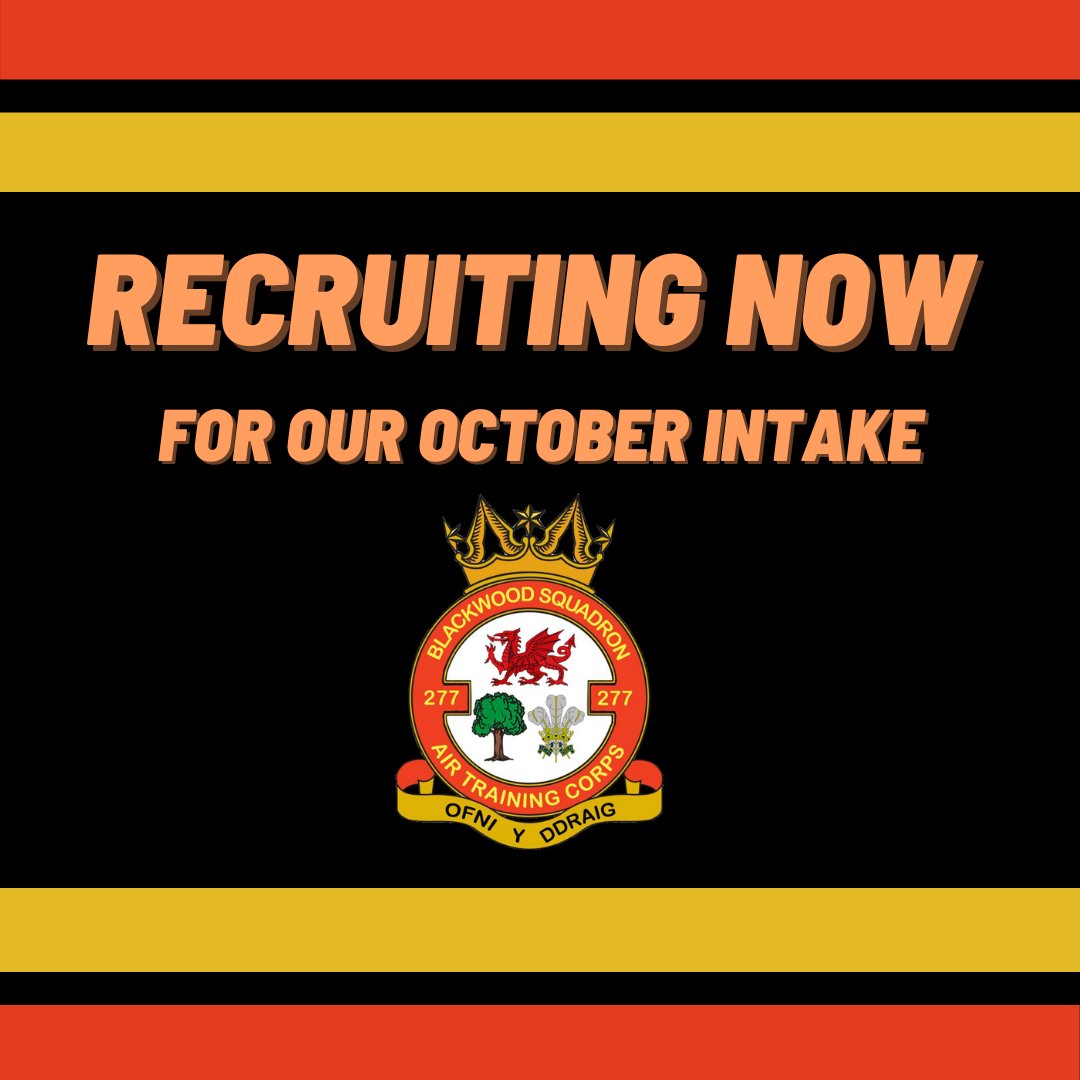 🌟 RECRUITING NOW FOR OUR OCTOBER INTAKE 🌟

Our September intake slots have filled up fast, so due to popular demand we are now recruiting for our October intake.

If you are 12 and in Year 8, the Royal Air Force Air Cadets is the organisation for you!

[See thread 🧵]