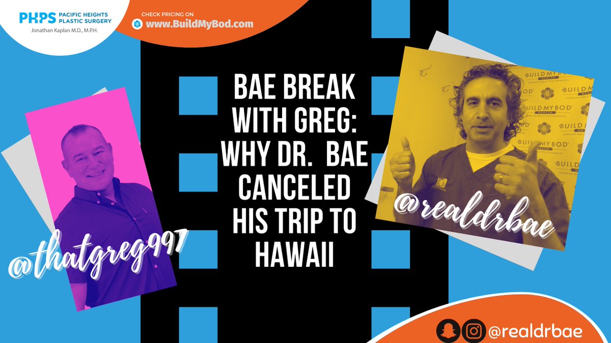 Bae Break with Greg from <a href="/997now/">997NOW</a> ---&gt;  pacificheightsplasticsurgery.com/why-i-canceled…