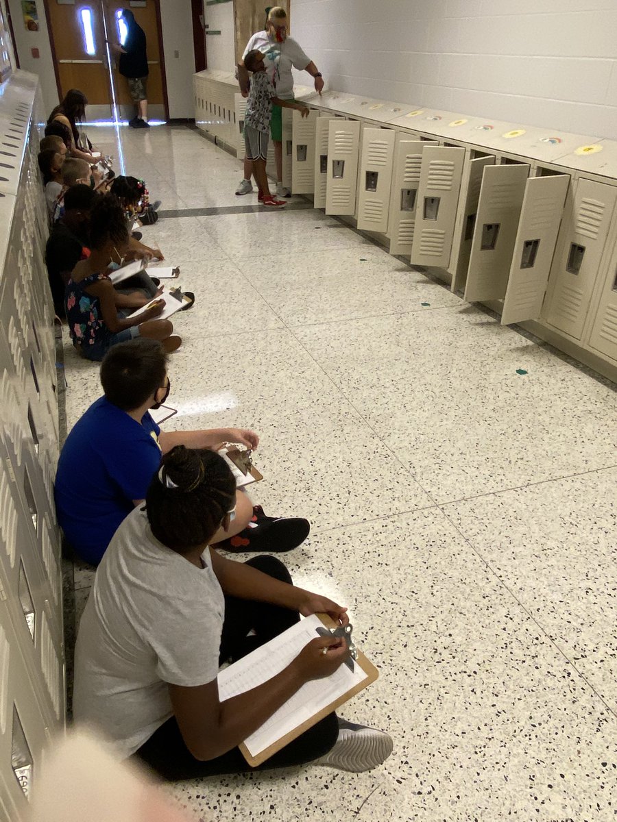 Shout out to Ms. G for bringing her IM lesson to life today by having students re-enact their problem about lockers with lockers in the hallway! Students were engaged and able to make amazing connections as they acted the problem out! #LearnWithIM #WhateverItTakes @jcpsK5math