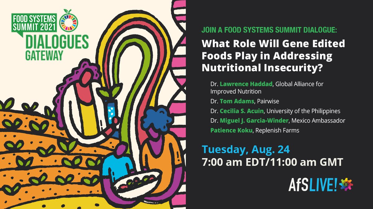 Agrobio_andina's tweet photo. ¿Es la #edición genética una opción para mitigar la inseguridad nutricional en el mundo? 🤔Especialistas de varios países darán sus opiniones en la Cumbre sobre Sistemas Alimentarios #UNFSS2021

Cita: Mañana 24 de agosto 6:00 AM #Colombia 🇨🇴

Inscríbete 👉 https://t.co/MWe5pE8uHn https://t.co/q0jO6iDg5S