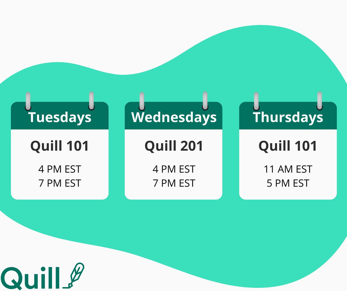 Looking to get set up with a new writing resource for your classroom, or wanting to dive into student data reports? Don't forget to sign up for our webinars this week! 

101 registration link: buff.ly/3jqMCUk

201 registration link: buff.ly/3rVcc7P