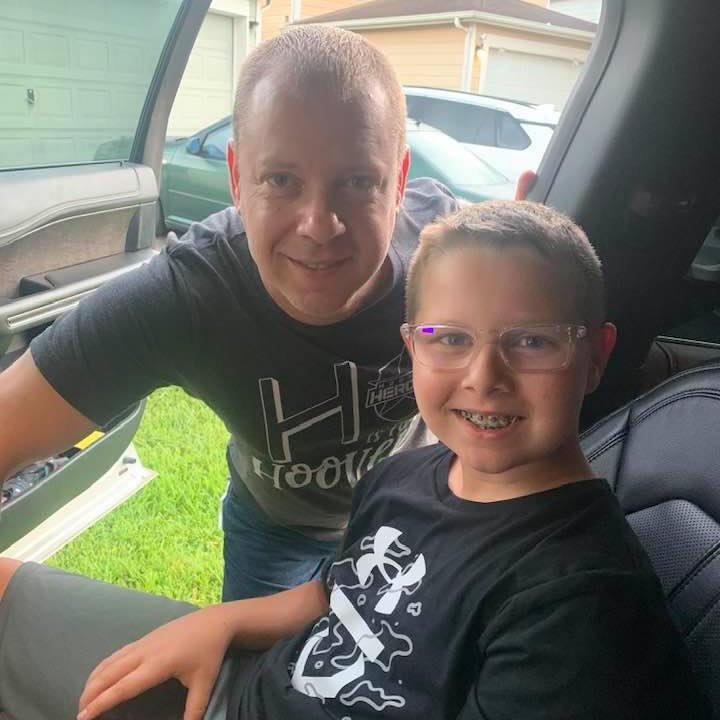 CWager's tweet photo. Happy First Day of School! 
Year 3 for Mr. Wager 
6th Grade for Carter 
#GoodsonGrizzly #BeaHooverHero #CFISDfirstday #CFISDBack2School https://t.co/F2glNygvDM