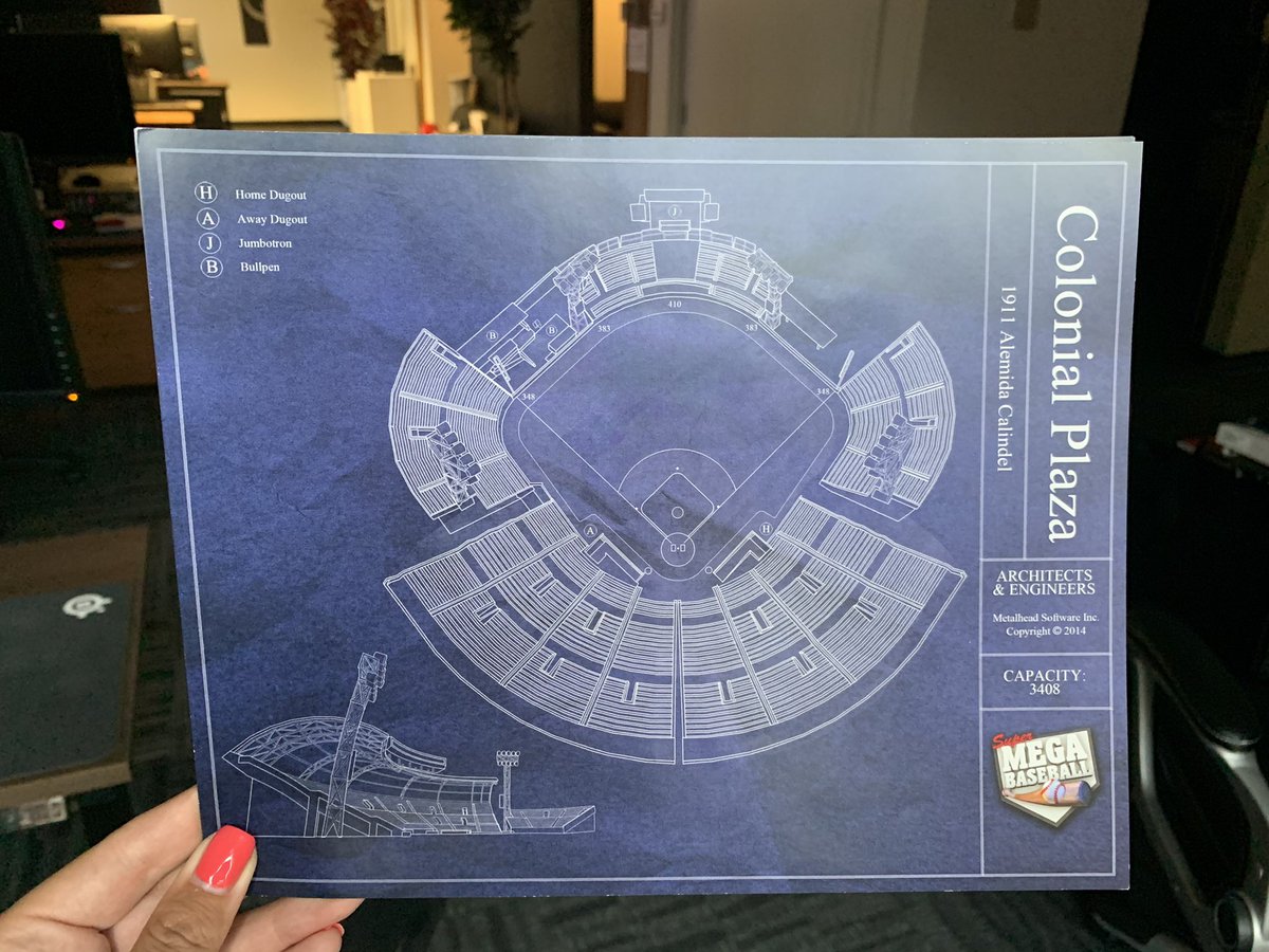 Super Mega Baseball Look What We Found In The Metalhead Archives While Conducting An Office Clean Up Maybe One Day We Ll Be Able To Build Colonial Plaza Irl Supermegabaseball T Co I3wlnxxgzm