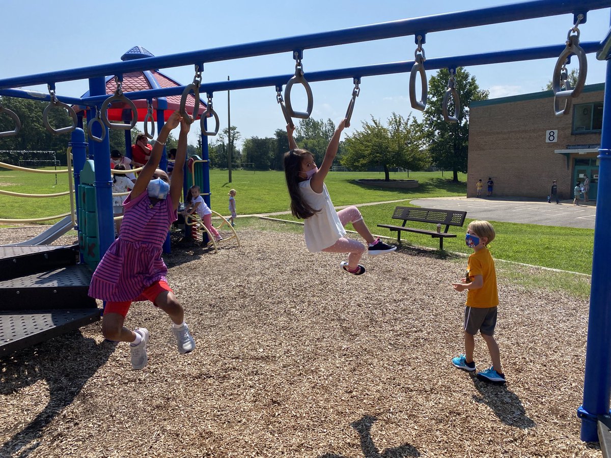 Such a fun first day back at @ColumbiaES_fcps! First grade loves recess! #firstdayfairfax #FCPSReturningStrong