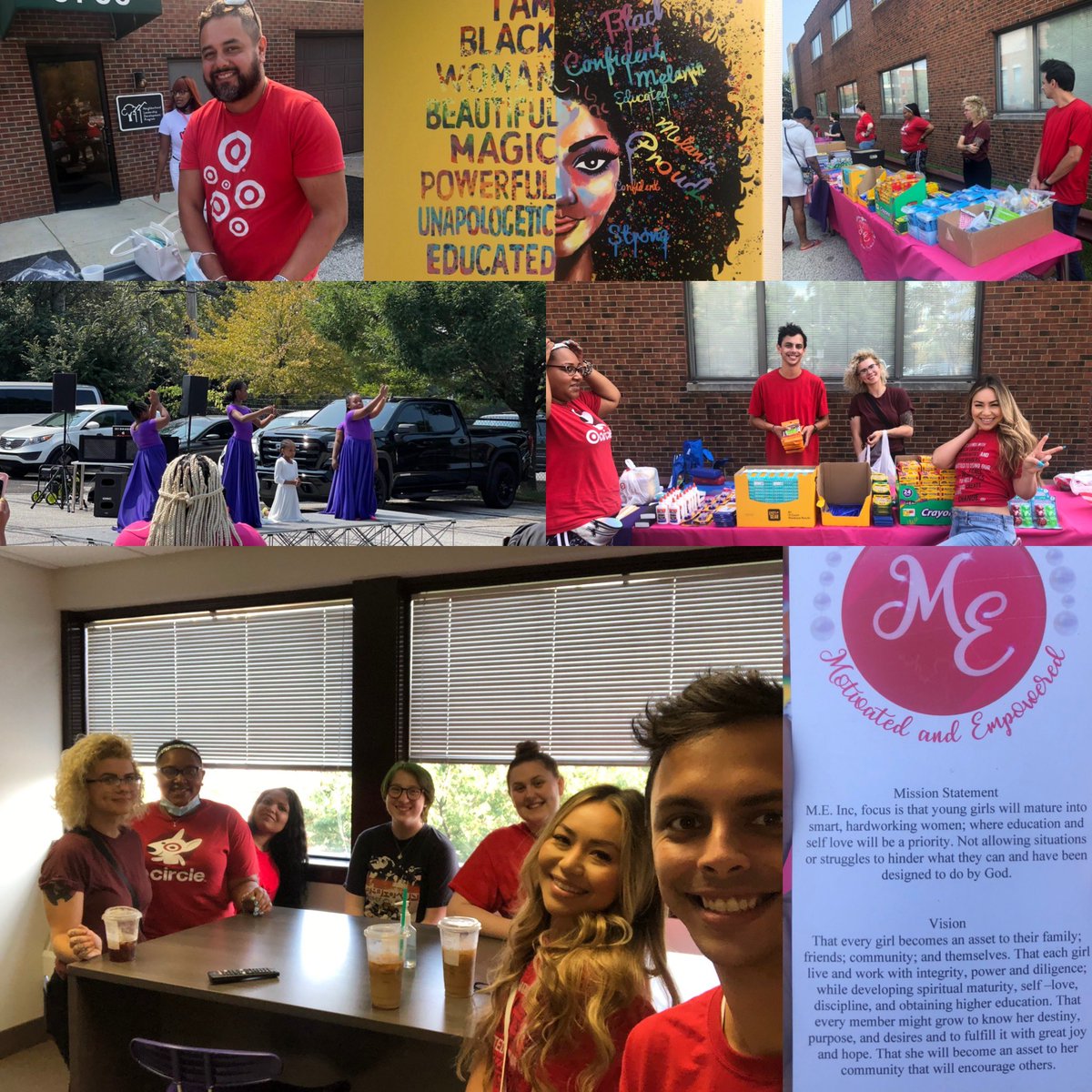 Sunday morning in the community was AMAZING!  Thank you MJ for your partnership with Motivated and Empowered on Euclid.  #target #worksomewhereyoulove #Cleveland #community