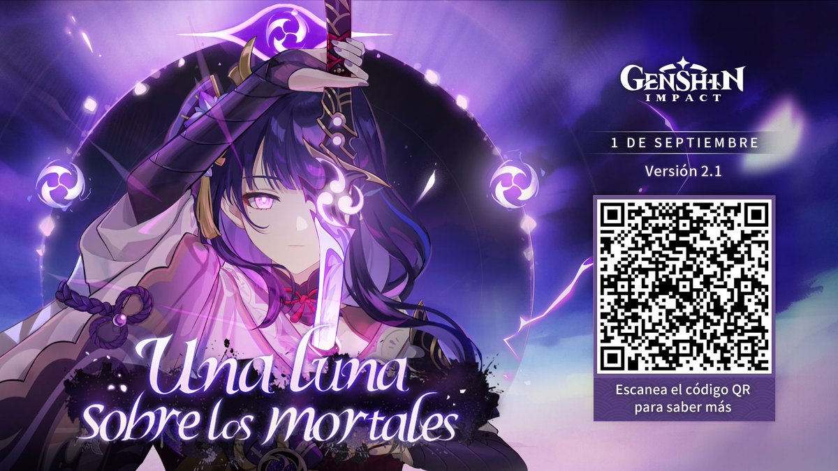 Crisrod2601's tweet photo. La versión 2.1 de Genshin Impact «Una luna sobre los mortales» llegará el 1 de septiembre. https://t.co/6NkHZAzF6q