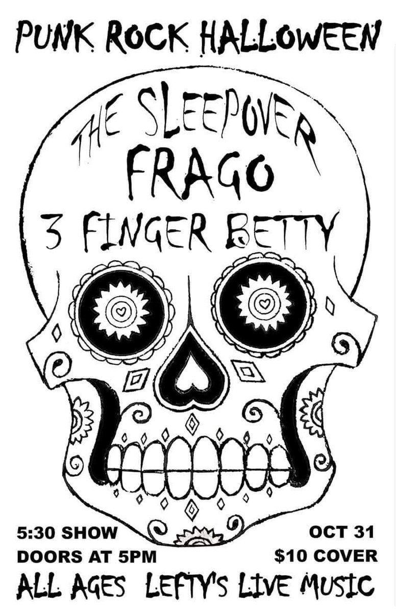 fragomusic's tweet photo. It’s been a while freako’s! But we’ll be in Des Moines on Halloween this year along side @TSleepover and @3FingerBetty brought to you by Cranial Nerve Productions and @LeftysLiveMusic !!
•
•
#rock #rockmusic #desmoines #Iowa #rockandroll #rocknroll #frago #fragomusic https://t.co/0ehsB6HNeE