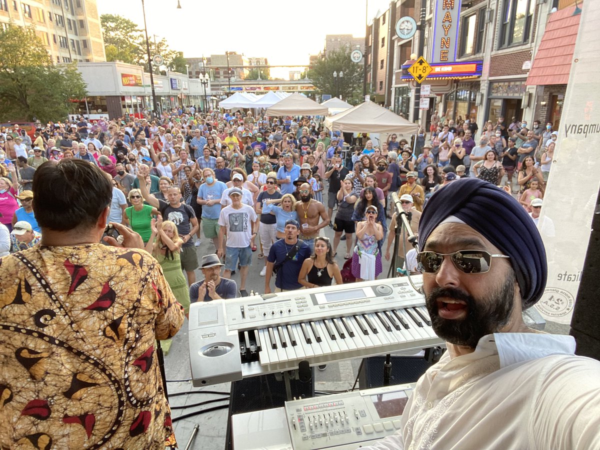 What an incredible time we, Funkadesi, had playing outside in downtown Chicago last night. Seeing such a diverse crowd singing and dancing with each other made me appreciate how much more we have that binds us than separates us.