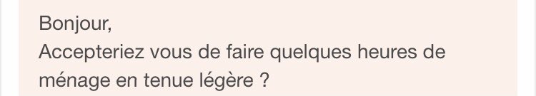 Ça y est. J’ai mis une annonce pour trouver des heures de ménage.