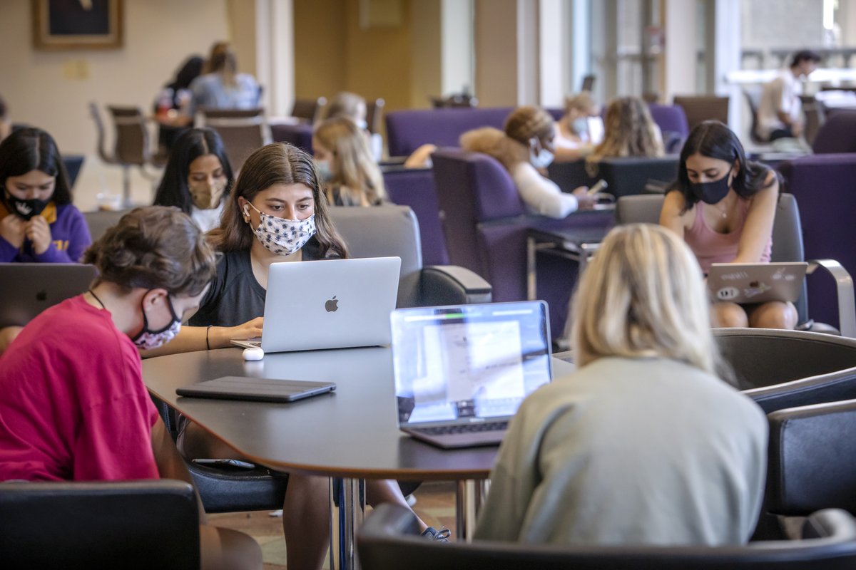 LSU's tweet photo. Fall semester is a geaux. 📚💜💛 https://t.co/kQerr0wpdk
