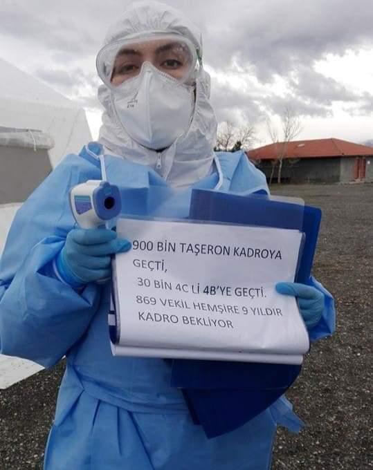 rdvnosmanoglu's tweet photo. @vedatbilgn Sağlık çalışanlarının öneminin tekrardan hatırlandığı bu günlerde  sizlerden bir ricası var.
Sağlık bakanlığı bünyesinde 2011 den bu yana kadrosuz çalışan 869 #vekilebehemşireler pandemi için sahada ve isteği
#ReisVekilebehemsireyeKadro
         👇👇
#SağlıkçıVekillereKadro https://t.co/KVto89IsFa