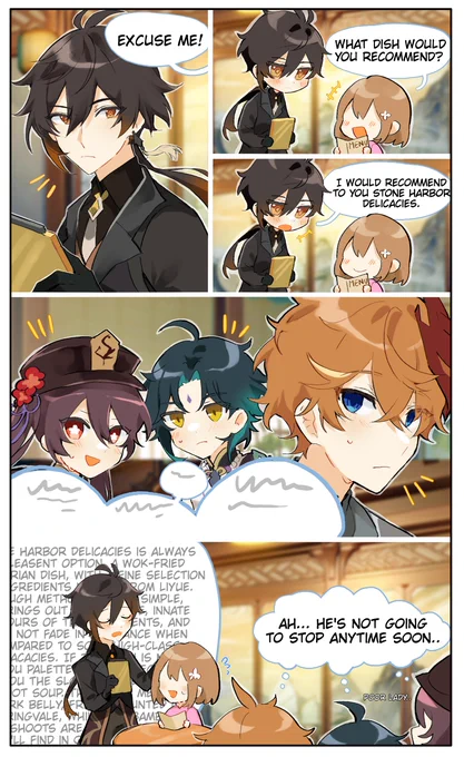 Zhongli is back at it again with his monologues 
#GenshinImpact 