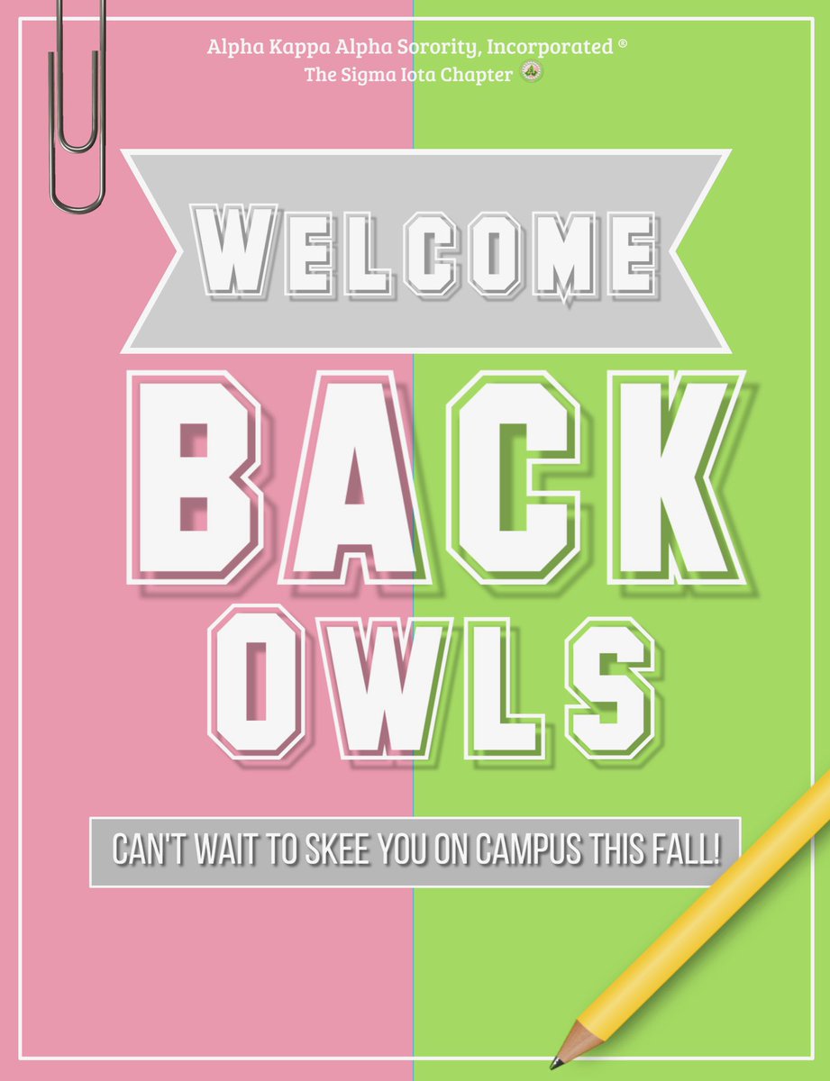 Welcome Class of 2025!  We hope you had an amazing summer, but it’s time to get back and put in some work! The Simply Irresistible Sigma Iota Chapter of AKA Sorority, Inc. hope that you are staying healthy and safe as we enter a new semester! 💗💚
#AKA #1908 #WELCOMEBACK
