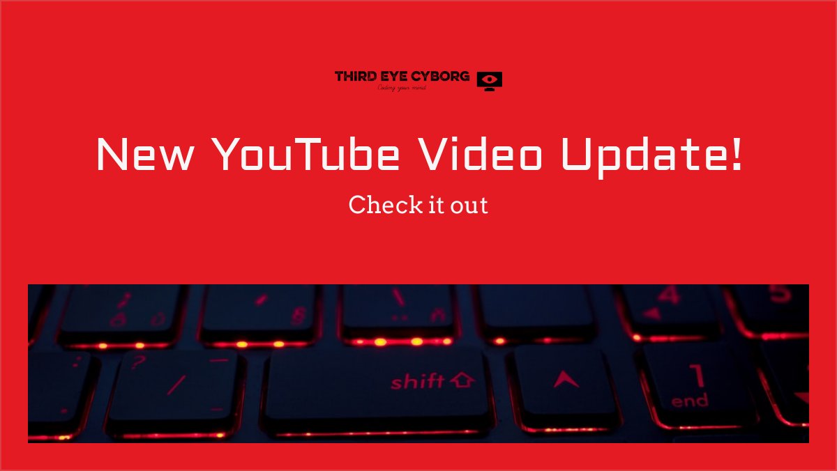 ThirdEyeCyborg's tweet image. Third Eye Cyborg is back! Posting bigger and better projects!
New YouTube Video Dropped! - Check it out!
youtu.be/9je2_GqI0_0
#python #programmingprojects #leven #examsolution #deeplearning #machinelearning #datascience
