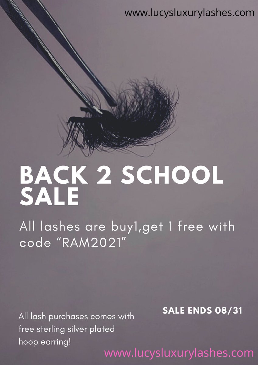 lucyslashes_'s tweet photo. All lashes are buy 1,get 1 free with code “RAM2021” #wssu #wssu22 #wssu23 #wssu24 #wssu25 #wssulashes https://t.co/DEJv3EUdId