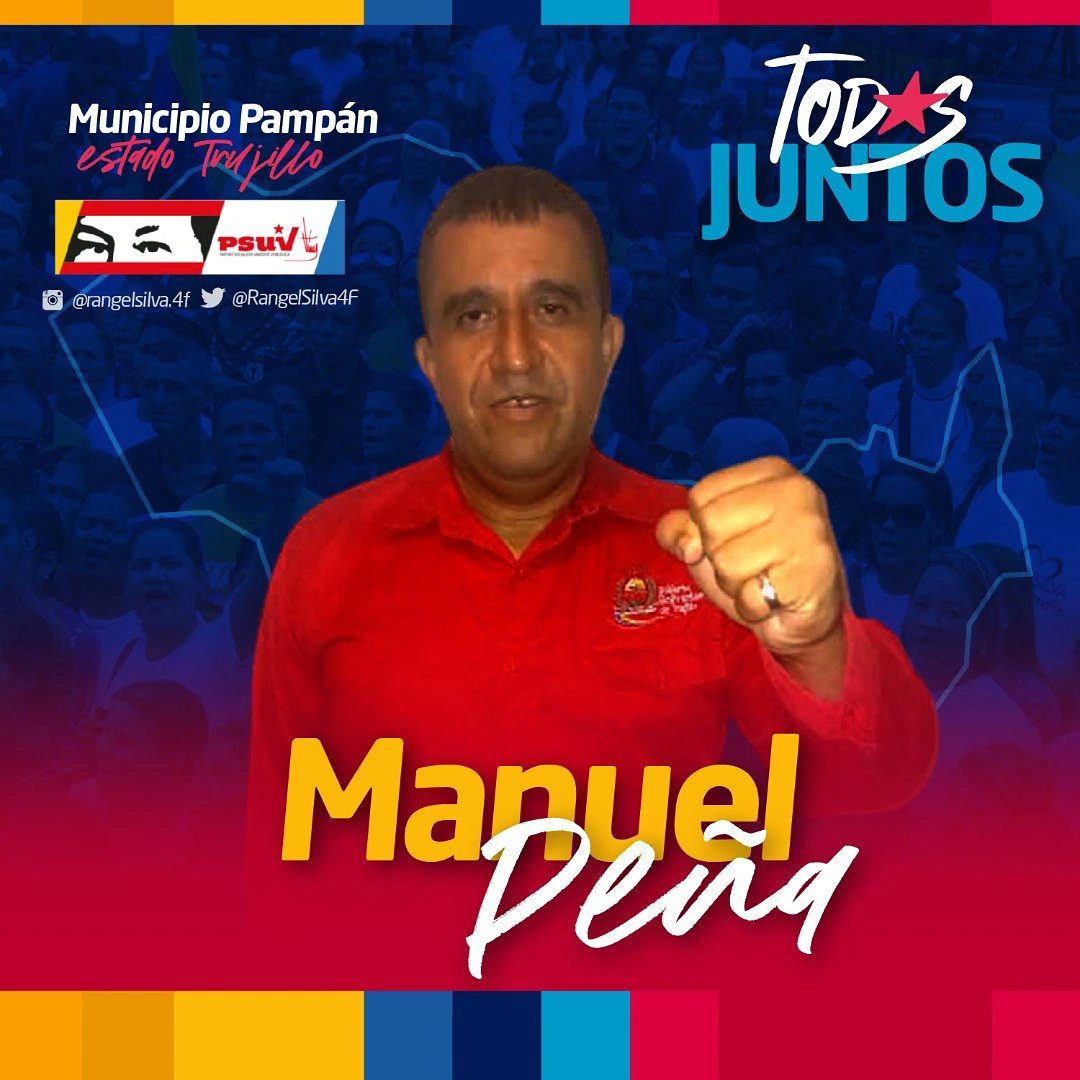 El Pampán Querido cuenta con Manuel Peña, quien representará a los revolucionarios de este municipio para seguir desarrollándolo. Este #21Nov cuentas con todo el apoyo de tu pueblo.

<a href="/PartidoPSUV/">PSUV</a>