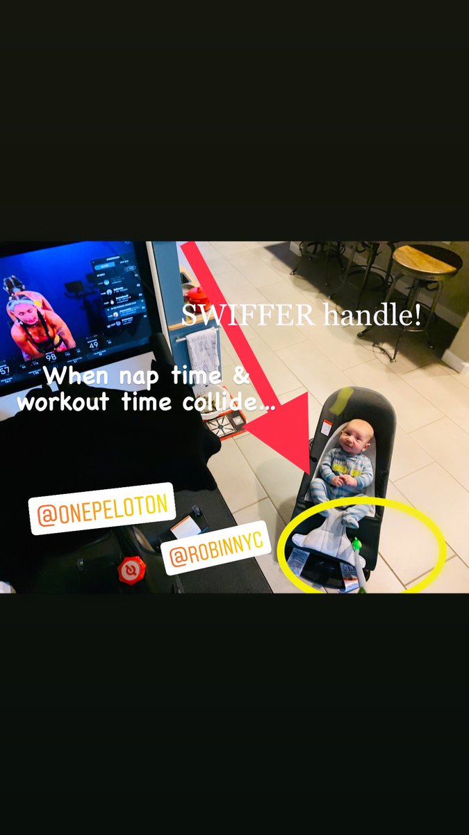 AdrienneMooreK's tweet photo. Creativity is on point during maternity leave! π Shoutout to my 3 year old for helping mama multitask! #WorkoutWin https://t.co/TAKgetikYk